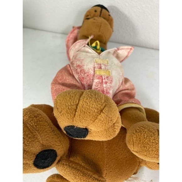 Vintage 1998 Scooby-Doo Plush 13in Brown Dog Red Raincoat Cartoon Network Rare - Picture 15 of 16